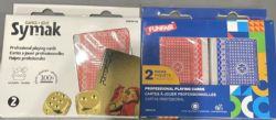 2 PAQUETS DE CARTES 100% PLASTIQUE À JOUER ASST